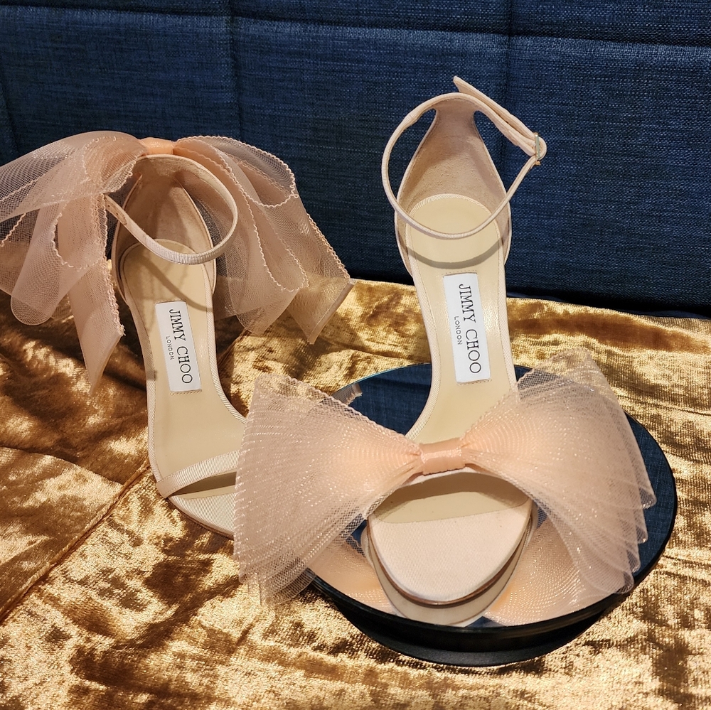 Jimmy Choo Aveline limited Edition Blush heel FULL INCLUSION - Picture 6 of 16